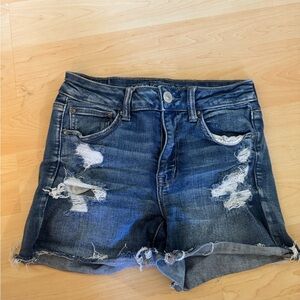 American Eagle Outfitters Ripped Blue Jean Shorts